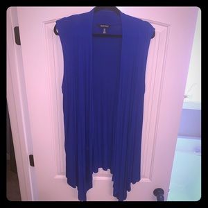 Cobalt Plus Sleeveless Cardigan